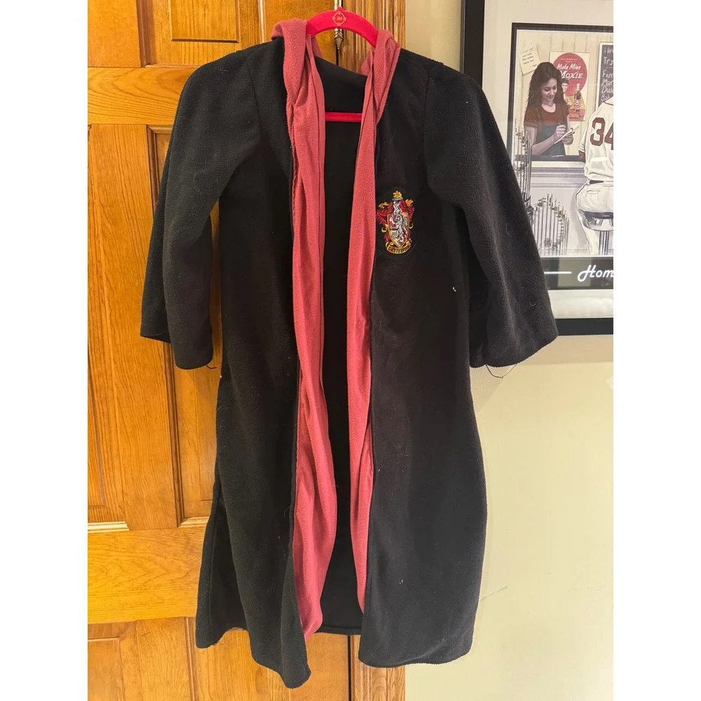 Harry Potter Rubies Deluxe‎ Gryffindor Robe Kids Medium Black Burgundy Fleece